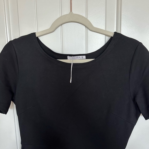 Scoop Neck, High Low Cocktail Dress - Picture 3 of 7